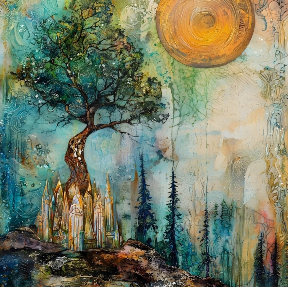 4pc Vibrant Waterfall Art Print SPECIAL - Picture 2 of 4